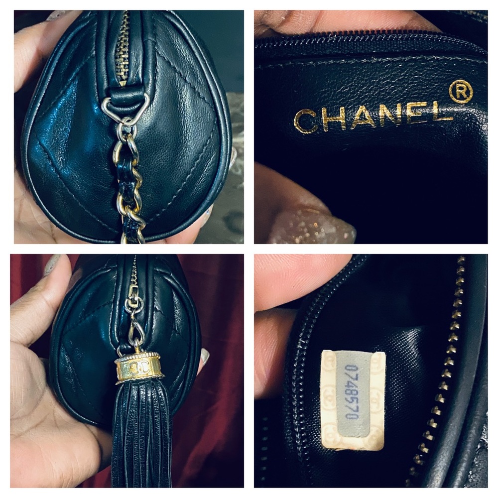 rare ❤️Chanel leather vintage barrel bag tassel - Picture 5 of 8